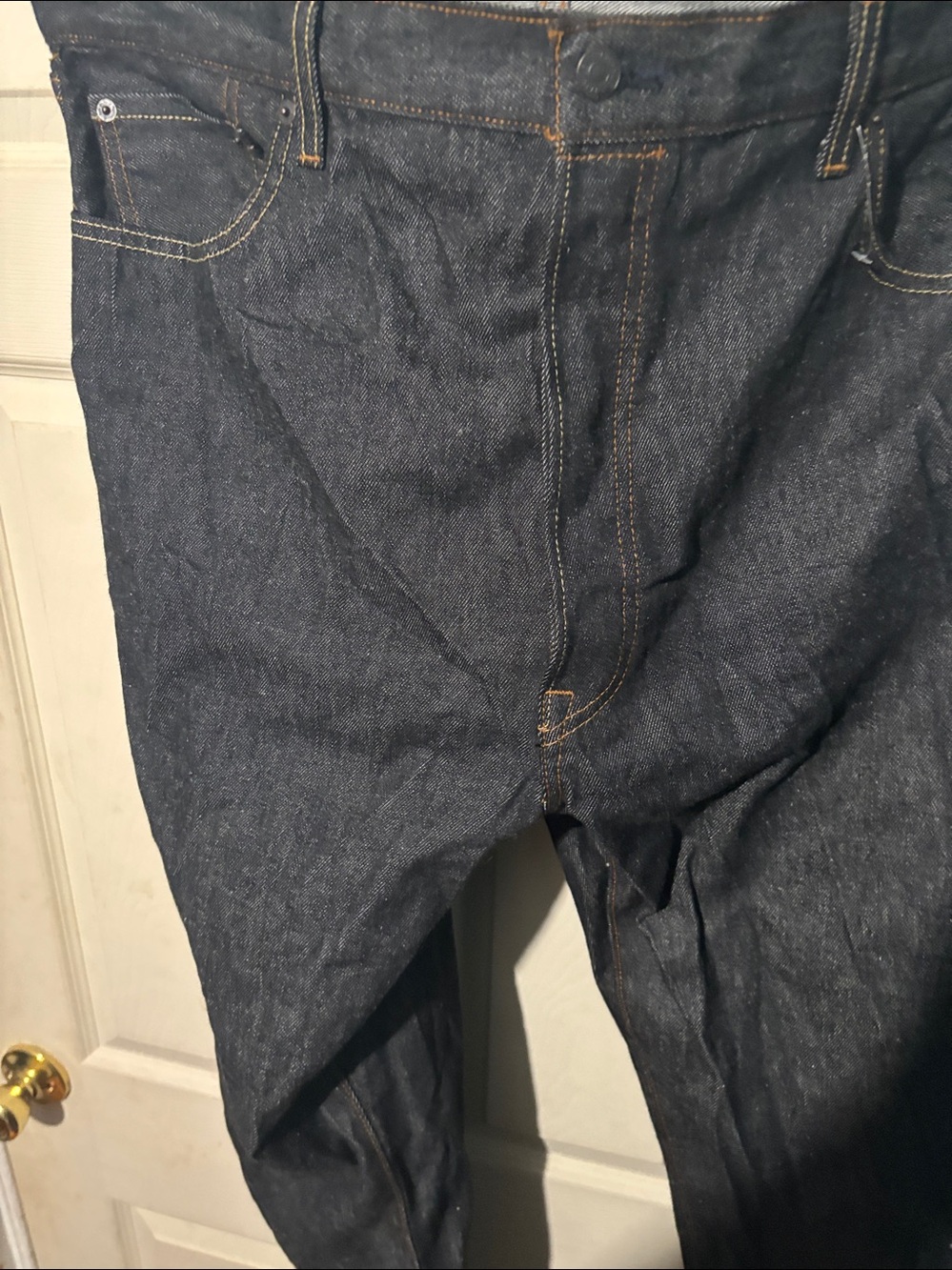 Levi's Men's 501 Indigo Straight Jeans in Dark Blue Denim - Picture 5 of 5